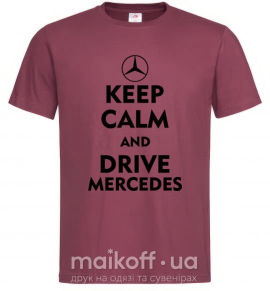 Мужская футболка Drive Mercedes Бордовый фото