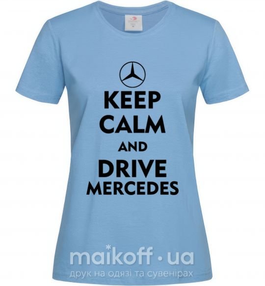 Жіноча футболка Drive Mercedes Блакитний фото