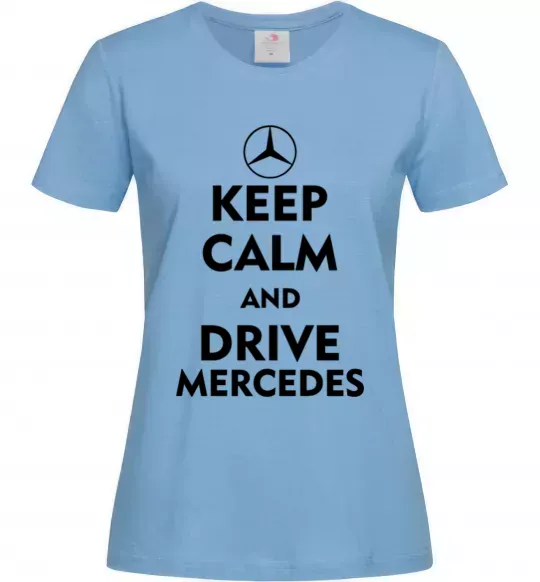 Жіноча футболка Drive Mercedes Блакитний фото