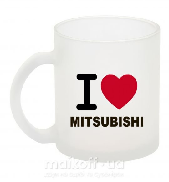 Чашка стеклянная I Love Mitsubishi Фроузен фото