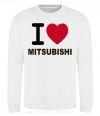 Світшот I Love Mitsubishi Білий фото