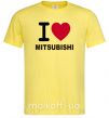 Мужская футболка I Love Mitsubishi Лимонный фото