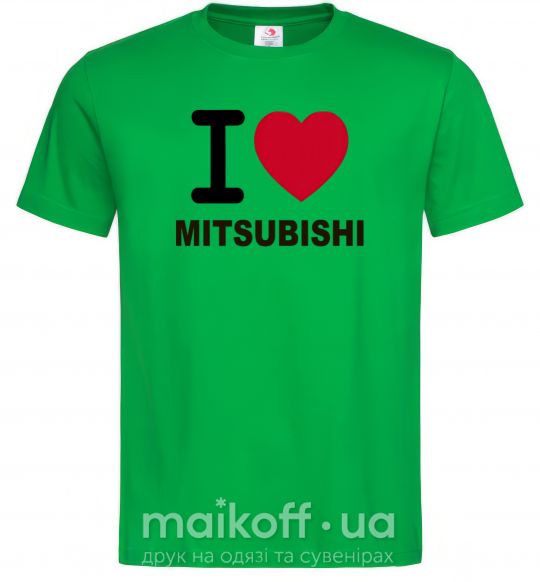 Чоловіча футболка I Love Mitsubishi Зелений фото