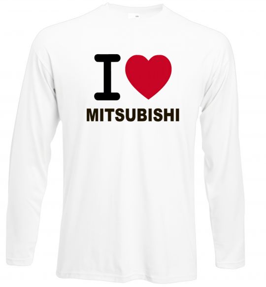 Лонгслів I Love Mitsubishi Білий фото