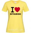 Жіноча футболка I Love Mitsubishi Лимонний фото