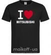 Чоловіча футболка I Love Mitsubishi Чорний фото