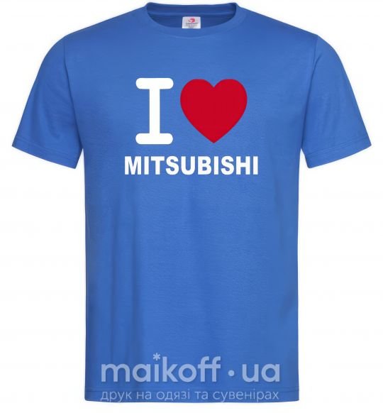 Мужская футболка I Love Mitsubishi Ярко-синий фото
