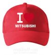 Кепка I Love Mitsubishi Красный фото