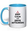 Чашка з кольоровою ручкою Drive Mitsubishi Блакитний фото
