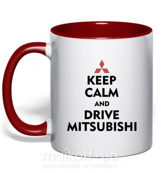 Чашка з кольоровою ручкою Drive Mitsubishi Червоний фото