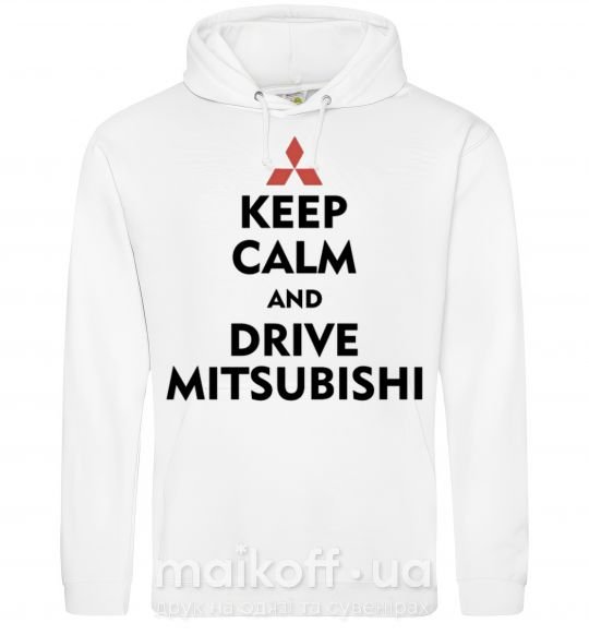 Чоловіча толстовка (худі) Drive Mitsubishi Білий фото