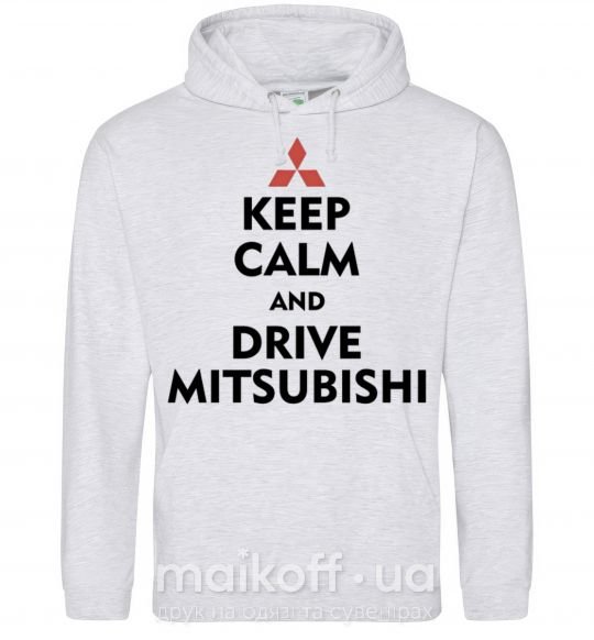 Чоловіча толстовка (худі) Drive Mitsubishi Сірий меланж фото