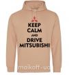 Мужская толстовка (худи) Drive Mitsubishi Песочный фото