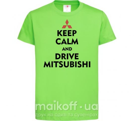 Дитяча футболка Drive Mitsubishi Лаймовий фото