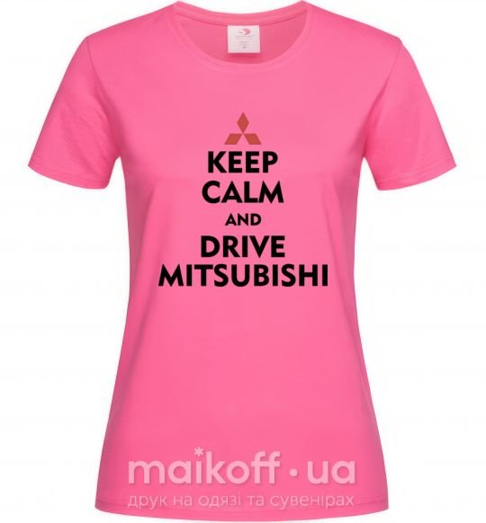 Жіноча футболка Drive Mitsubishi Яскраво-рожевий фото