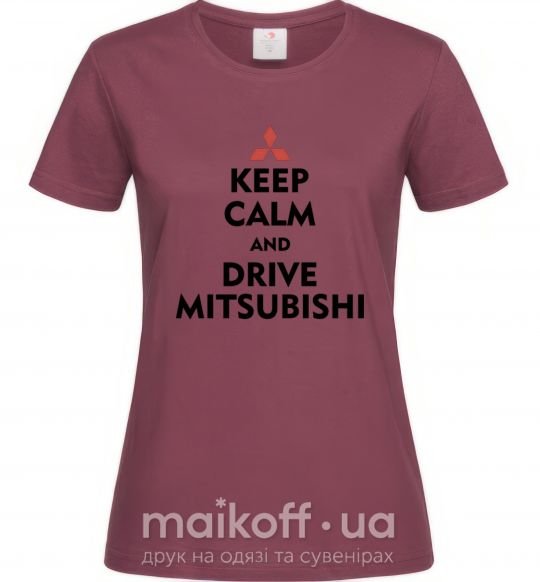 Жіноча футболка Drive Mitsubishi Бордовий фото