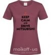 Женская футболка Drive Mitsubishi Бордовый фото