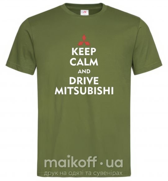 Чоловіча футболка Drive Mitsubishi Оливковий фото