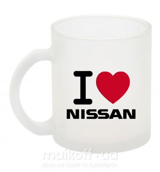 Чашка стеклянная I Love Nissan Фроузен фото