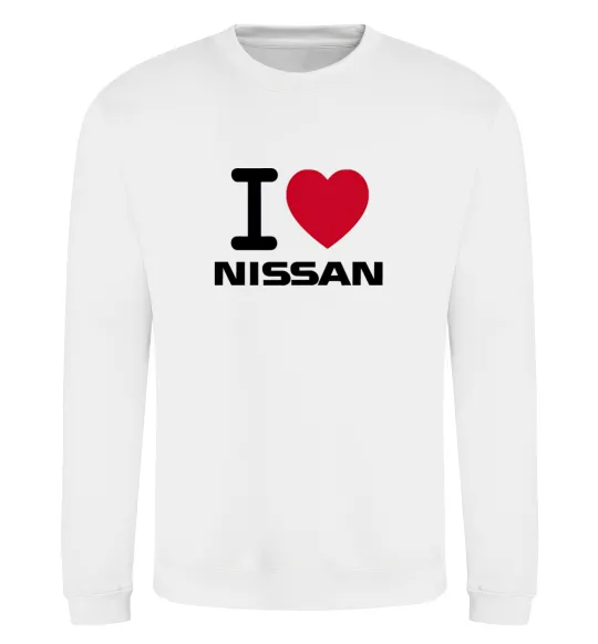 Свитшот I Love Nissan Белый фото