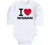 Детский боди I Love Nissan Белый фото