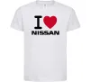 Детская футболка I Love Nissan Белый фото