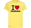 Детская футболка I Love Nissan Лимонный фото