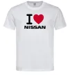 Мужская футболка I Love Nissan Белый фото