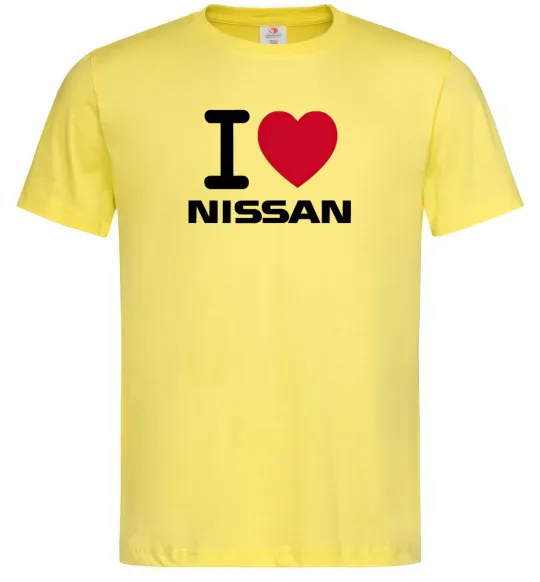 Мужская футболка I Love Nissan Лимонный фото