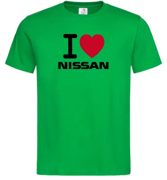 Мужская футболка I Love Nissan Зеленый фото