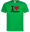 Мужская футболка I Love Nissan Зеленый фото