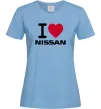 Жіноча футболка I Love Nissan Блакитний Жіноча футболка I Love Nissan Блакитний фото
