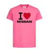 Детская футболка I Love Nissan Ярко-розовый фото