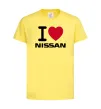 Детская футболка I Love Nissan Лимонный фото