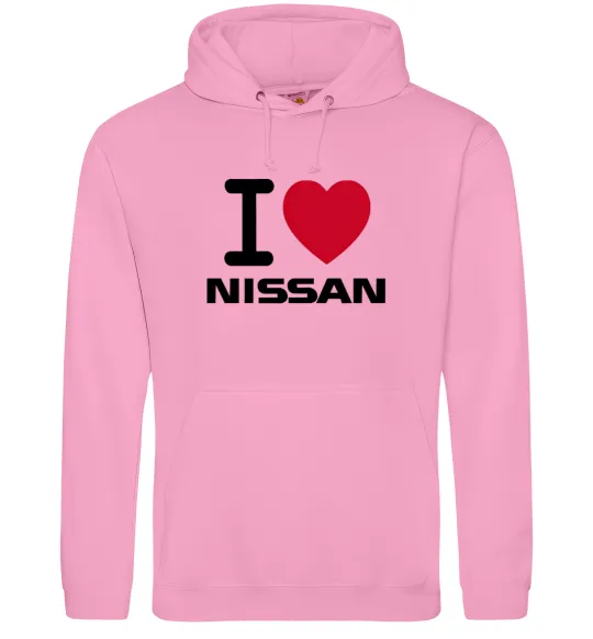 Чоловіча толстовка (худі) I Love Nissan Рожевий фото