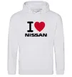 Чоловіча толстовка (худі) I Love Nissan Сірий меланж фото