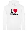 Женская толстовка (худи) I Love Nissan Белый Женская толстовка (худи) I Love Nissan Белый фото