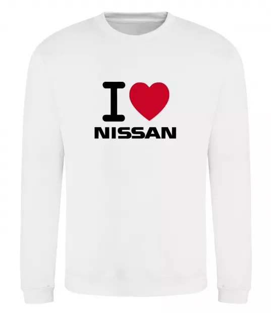 Світшот I Love Nissan Білий фото