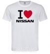 Мужская футболка I Love Nissan Белый фото