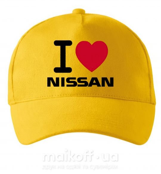 Кепка I Love Nissan Сонячно жовтий фото