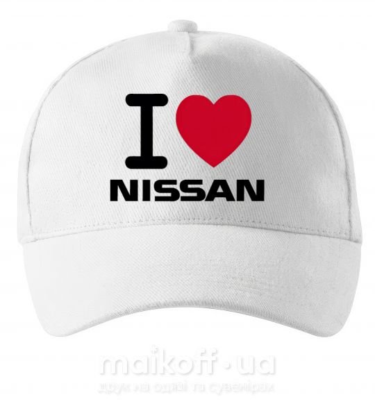 Кепка I Love Nissan Білий фото