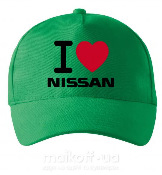 Кепка I Love Nissan Зеленый фото