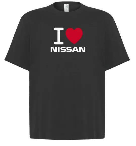 Футболка Оверсайз I Love Nissan Чорний фото