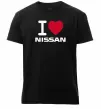 Чоловіча преміум футболка I Love Nissan Чорний фото