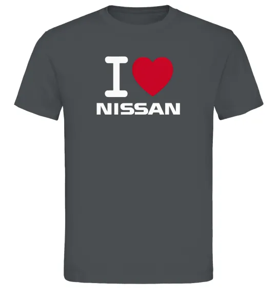 Мужская футболка I Love Nissan Графит фото