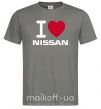 Мужская футболка I Love Nissan Графит фото