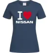Жіноча футболка I Love Nissan Темно-синій Жіноча футболка I Love Nissan Темно-синій фото
