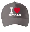 Кепка I Love Nissan Сірий фото