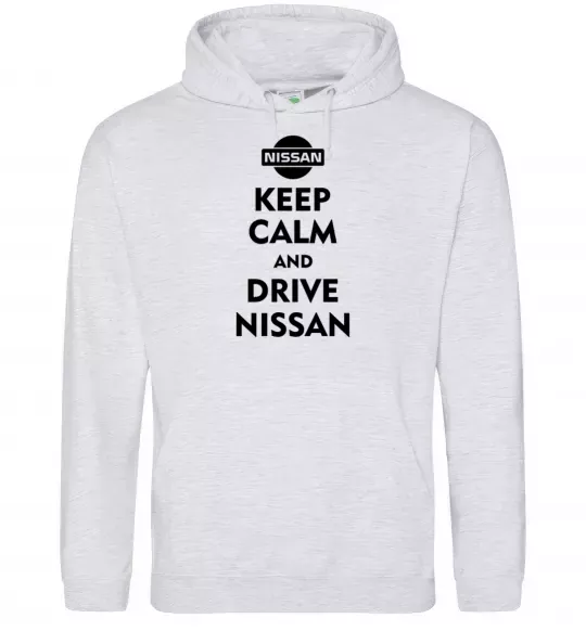 Чоловіча толстовка (худі) Drive Nissan Сірий меланж фото