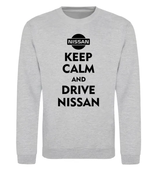 Свитшот Drive Nissan Серый меланж фото